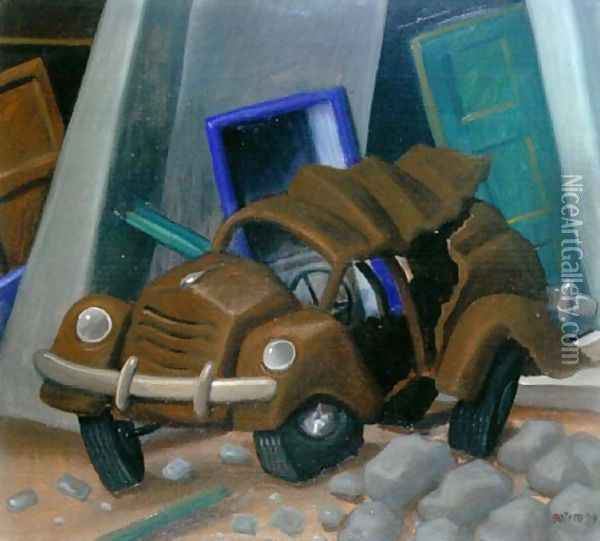 Carrobomba Oil Painting - Fernando Botero