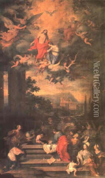 L'assomption De La Vierge Oil Painting - Bertholet I Flemal