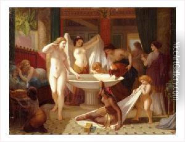 Femmes Grecques Au Bain Oil Painting - Henri Pierre Picou