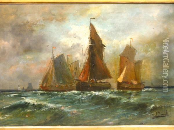 Barques De Peche Oil Painting - Jean Massard
