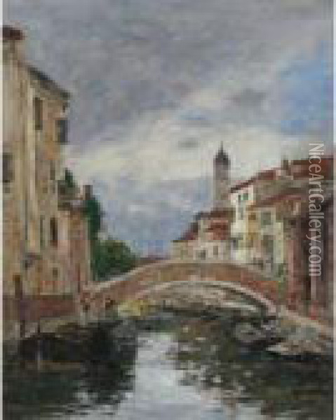Petit Canal A Venise Oil Painting - Eugene Boudin