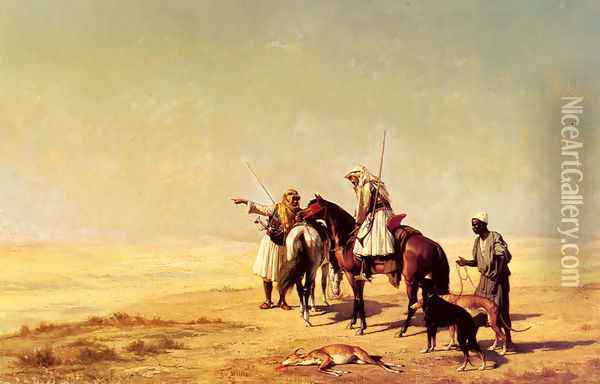 The Desert Hunt Oil Painting - Etienne Billet