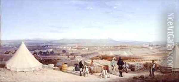 Indian Cavalry Camp Malta Oil Painting - Girolamo Gianni