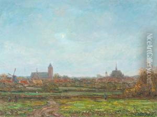 Hollandische Stadt Oil Painting - Leo Klein Von Diepold