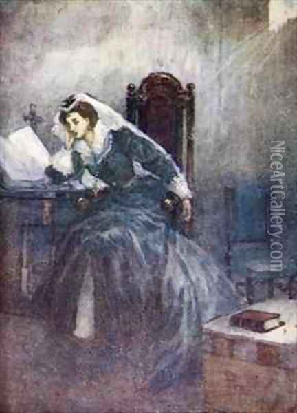 For nineteen years this poor Queen was kept in Prison Oil Painting - A.S. Forrest