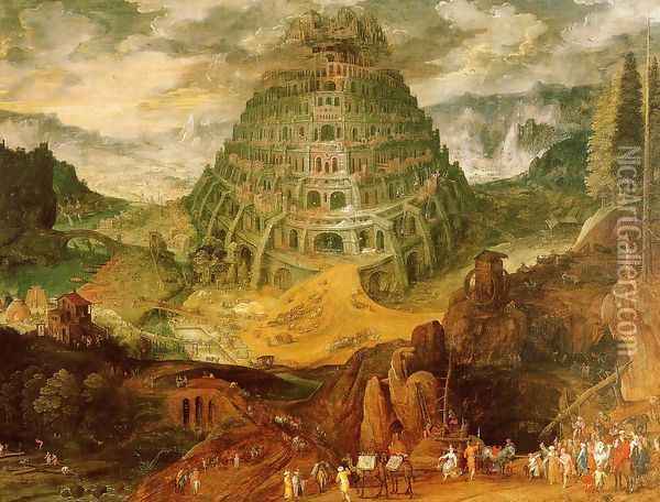The Tower of Babel Oil Painting - Jan The Elder Brueghel