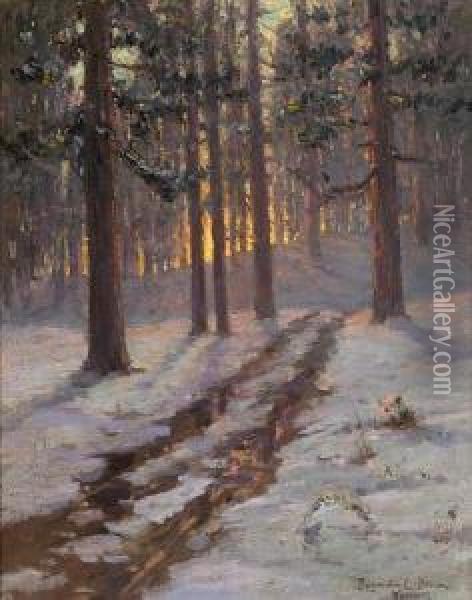 Old Pines, Sierra Trail, Yosemite Oil Painting - Benjamin Chambers Brown