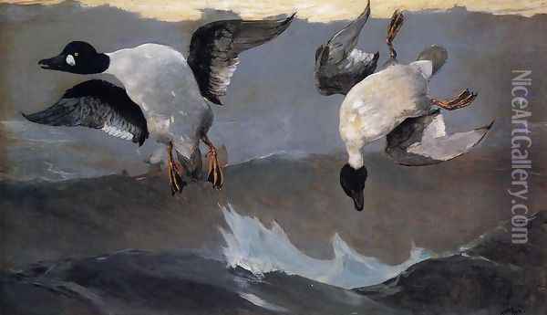 Right and Left Oil Painting - Winslow Homer