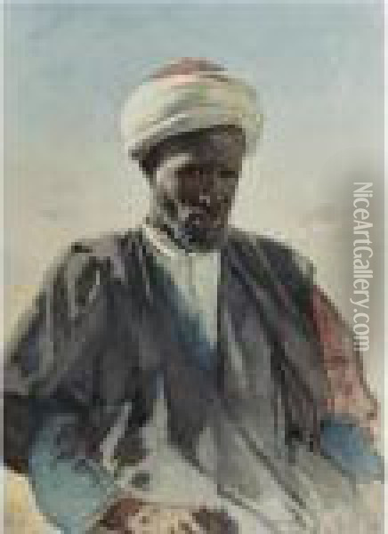 Portrait Of An Arab Oil Painting - Konstantin Egorovich Egorovich Makovsky