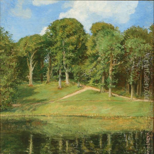 Two Landscapes Oil Painting - Suzette C. Skovgaard Holten