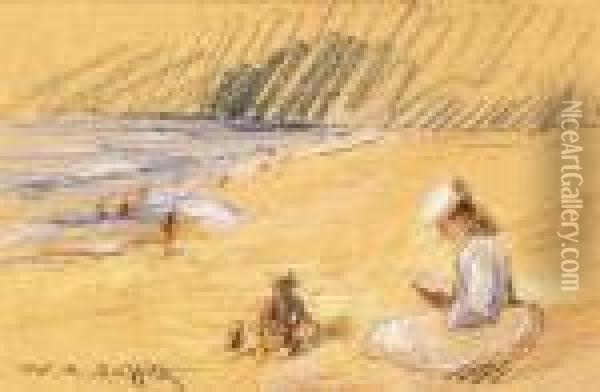 A Day At The Beach, Laguna Oil Painting - William Alexander Griffith