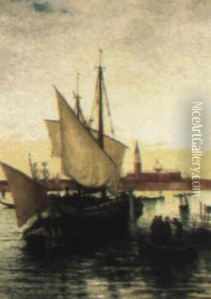 A Trab.ccolo, Venice Oil Painting - Clara Montalba