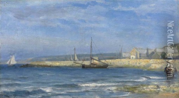 Le Port D'ouistreham Oil Painting - Stanislas Lepine