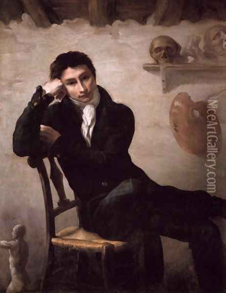 Portrait of an Artist in His Studio Oil Painting - Theodore Gericault