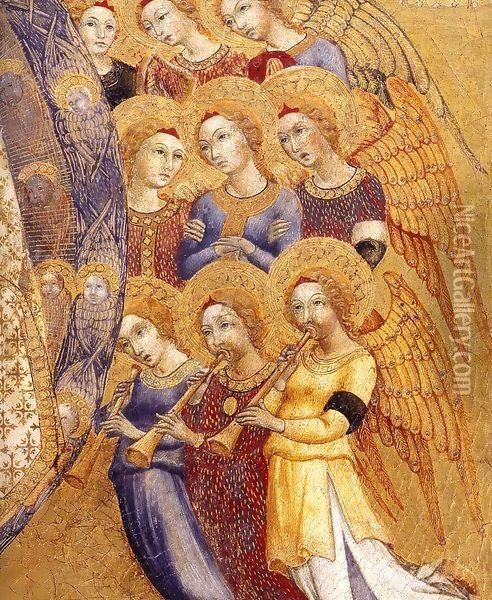 Assumption of the Virgin (detail) 2 Oil Painting - Sano Di Pietro