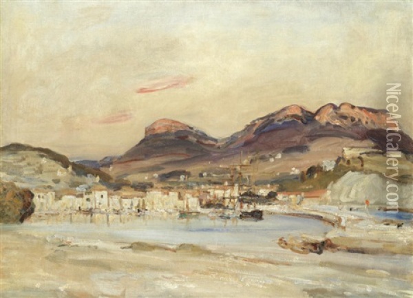 View Of Cassis Oil Painting - Fred Mayor