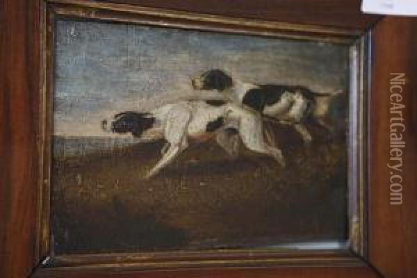 Two Hounds Oil Painting - Henry Thomas Alken