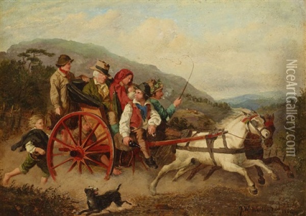 Hemfarden Oil Painting - Josef Wilhelm Wallander