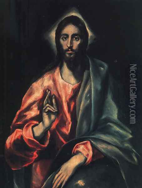 The Saviour, 1604-14 Oil Painting - El Greco (Domenikos Theotokopoulos)