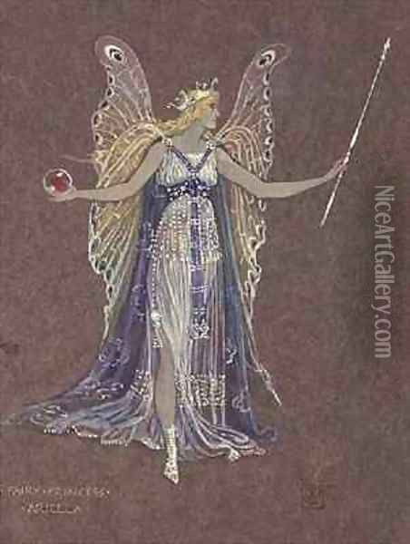 Costume design for the Fairy Princess Ariella Oil Painting - Walter Crane
