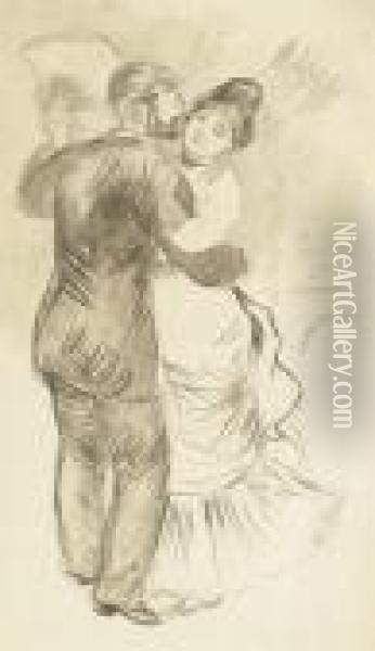 Etude Pour La Danse A La Campagne Oil Painting - Pierre Auguste Renoir