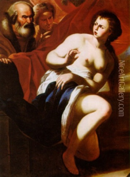 Susanna E I Vecchioni Oil Painting - Francesco de Rosa