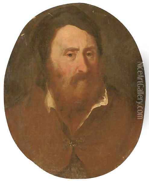 Study of a bearded man Oil Painting - Bernardo Strozzi