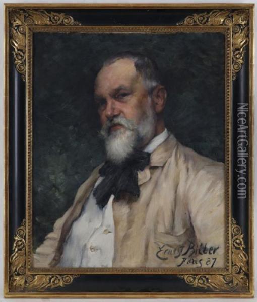 Portrait De Timothee Charlier Oil Painting - Ernest Bieler