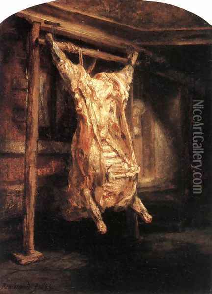 The Flayed Ox 1655 Oil Painting - Rembrandt Van Rijn