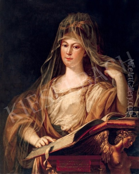 Venus (portrait Of A Noble Woman) Oil Painting - Ignaz Unterberger