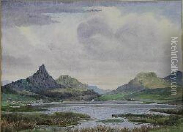 Loch Oscaig Oil Painting - George Devy