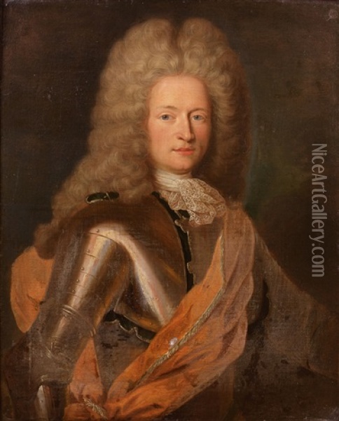 Portrait De Marc De Beauvau (1679-1754) Premier Prince De Beauvau-craon Oil Painting - Pierre Gobert