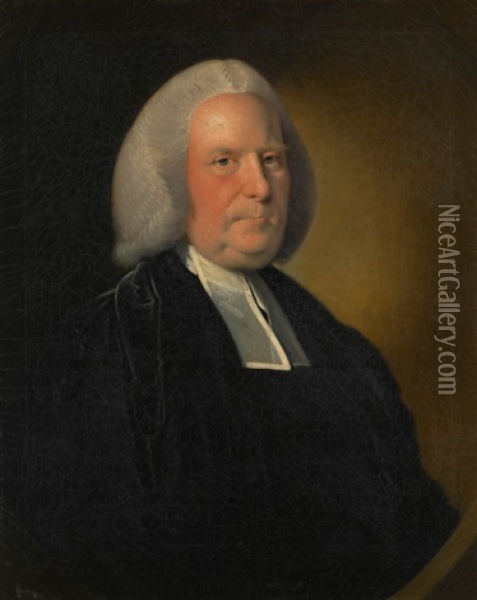 Portrait Of Reverend John Linton Oil Painting - Joseph Wright (of Derby)