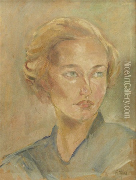 Woman Portrait Oil Painting - Elena Popea