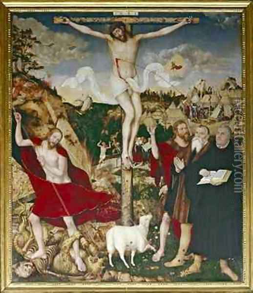 Christ on the Cross Oil Painting - Lucas The Elder Cranach