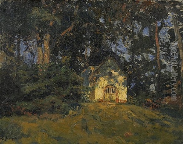 Waldkapelle Oil Painting - Carl Jutz the Younger