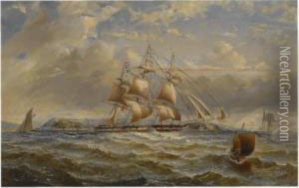 Running Down The Firth Of Clyde Oil Painting - George Alexander Napier