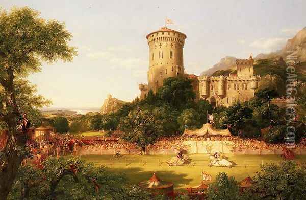 The Past Oil Painting - Thomas Cole