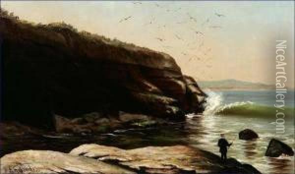 Rock At La Jolla Oil Painting - Albert Horatio Slade