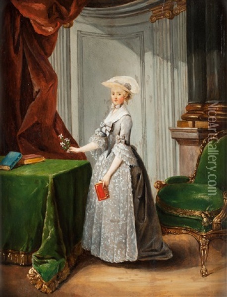 Septimanie De Richelieu, Comtesse D'egmonte Oil Painting - Michel Barthelemy Olivier