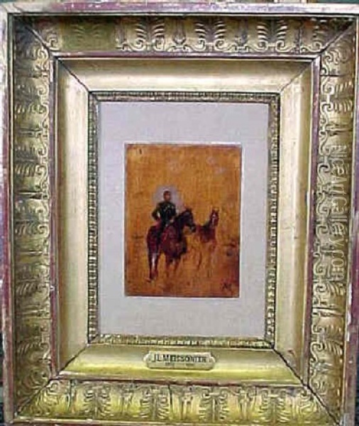 Le Capitain A Cheval Oil Painting - Ernest Meissonier