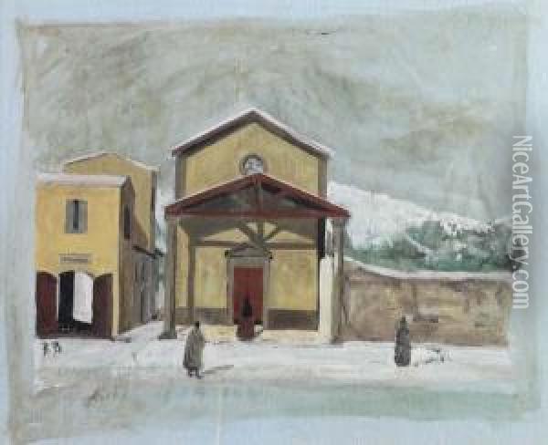 Chiesetta Fiorentina Oil Painting - Fabio Borbottoni