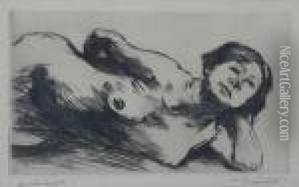 Nude Oil Painting - Lovis (Franz Heinrich Louis) Corinth