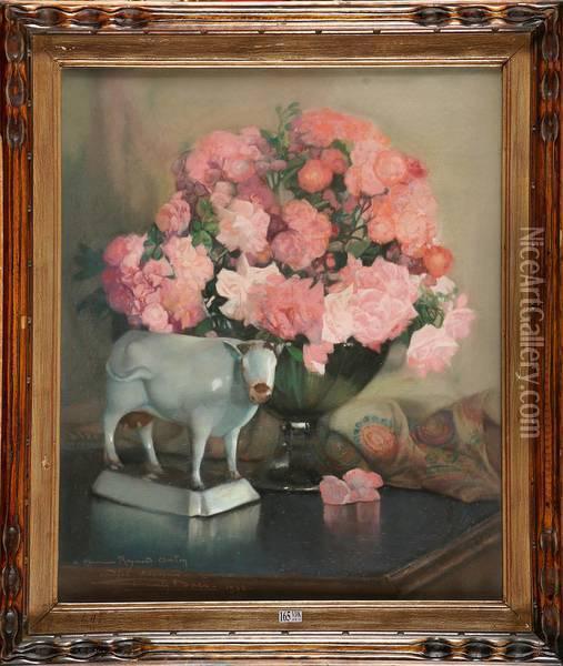Les Roses Oil Painting - Firmin Baes