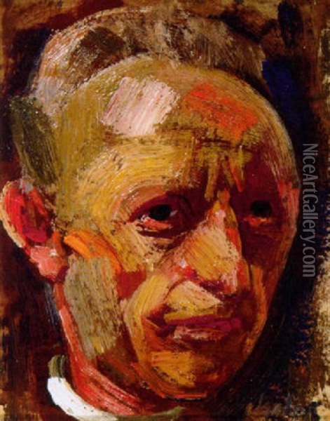 A Self-portrait Oil Painting - Hendrik Chabot