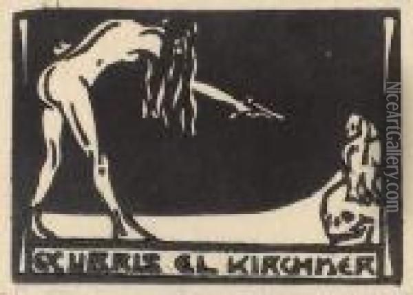Ex Libris E. L. Kirchner Oil Painting - Ernst Ludwig Kirchner