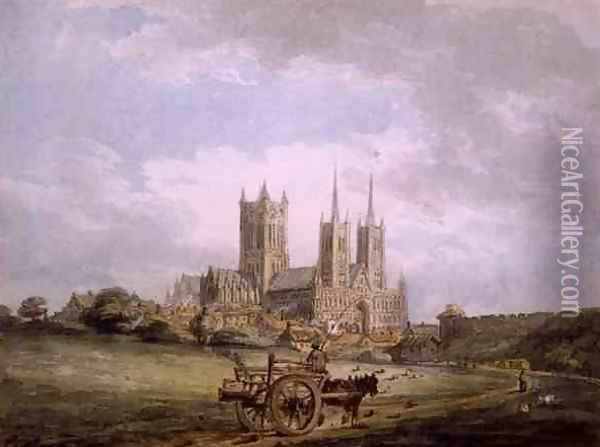 Lincoln Cathedral Oil Painting - Thomas Girtin