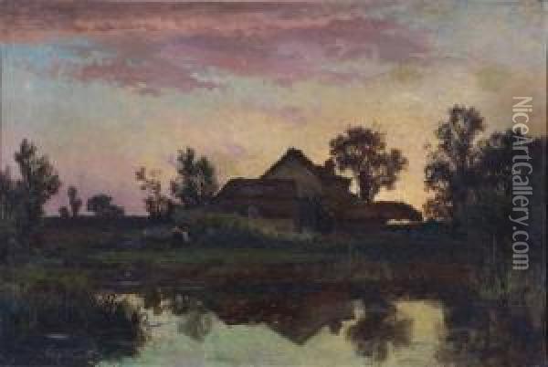 The Cottage Oil Painting - John Horace Hooper