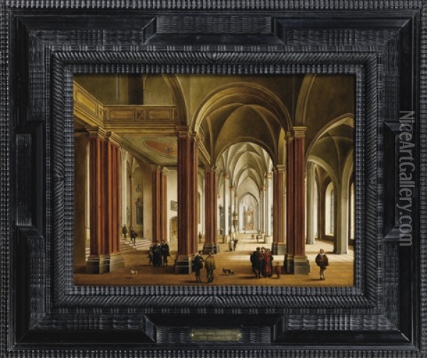 Interieur D'eglise Oil Painting - Johann Ludwig Ernst Morgenstern