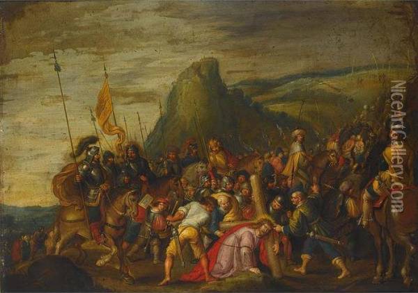Christ On The Road To Calvary Oil Painting - Frans II Francken